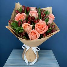 Букет цветов из:  Розы и Альстромерии в Подхожее