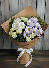 Букет цветов из:  Хризантемы и Розы в Подхожее